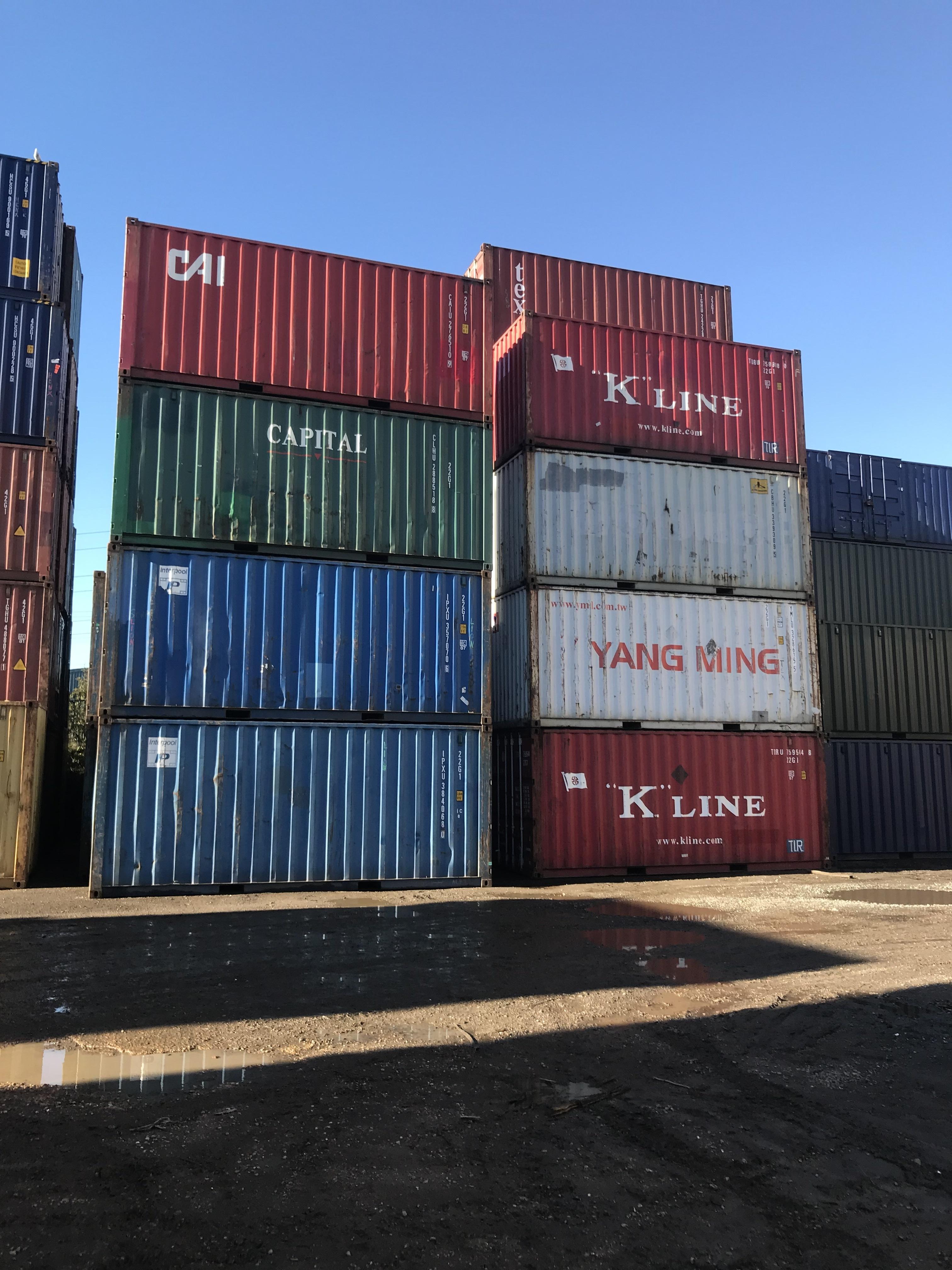 stack of shipping containers